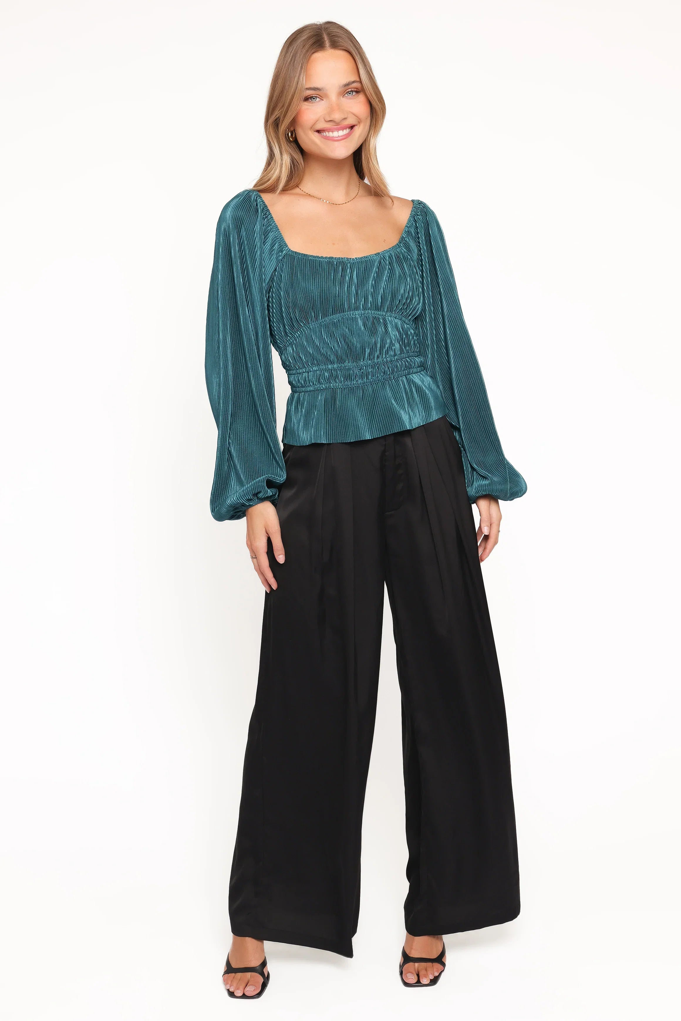 Ceppia Plisse Top Green