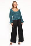 Ceppia Plisse Top Green