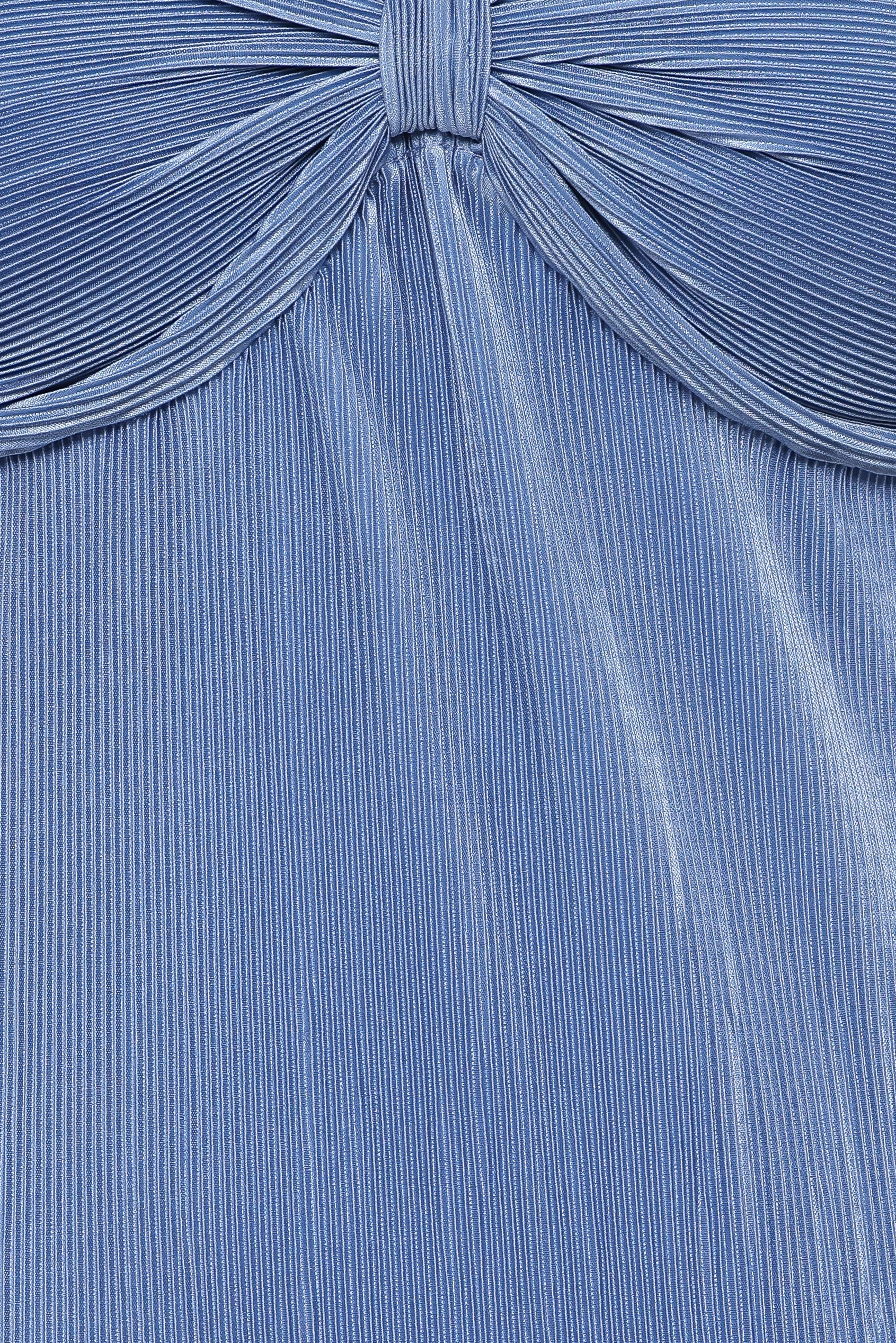 Dolores Pleated Maxi Dress Cornflower Blue