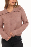 Carmello Frill Collar Cardigan Mocha