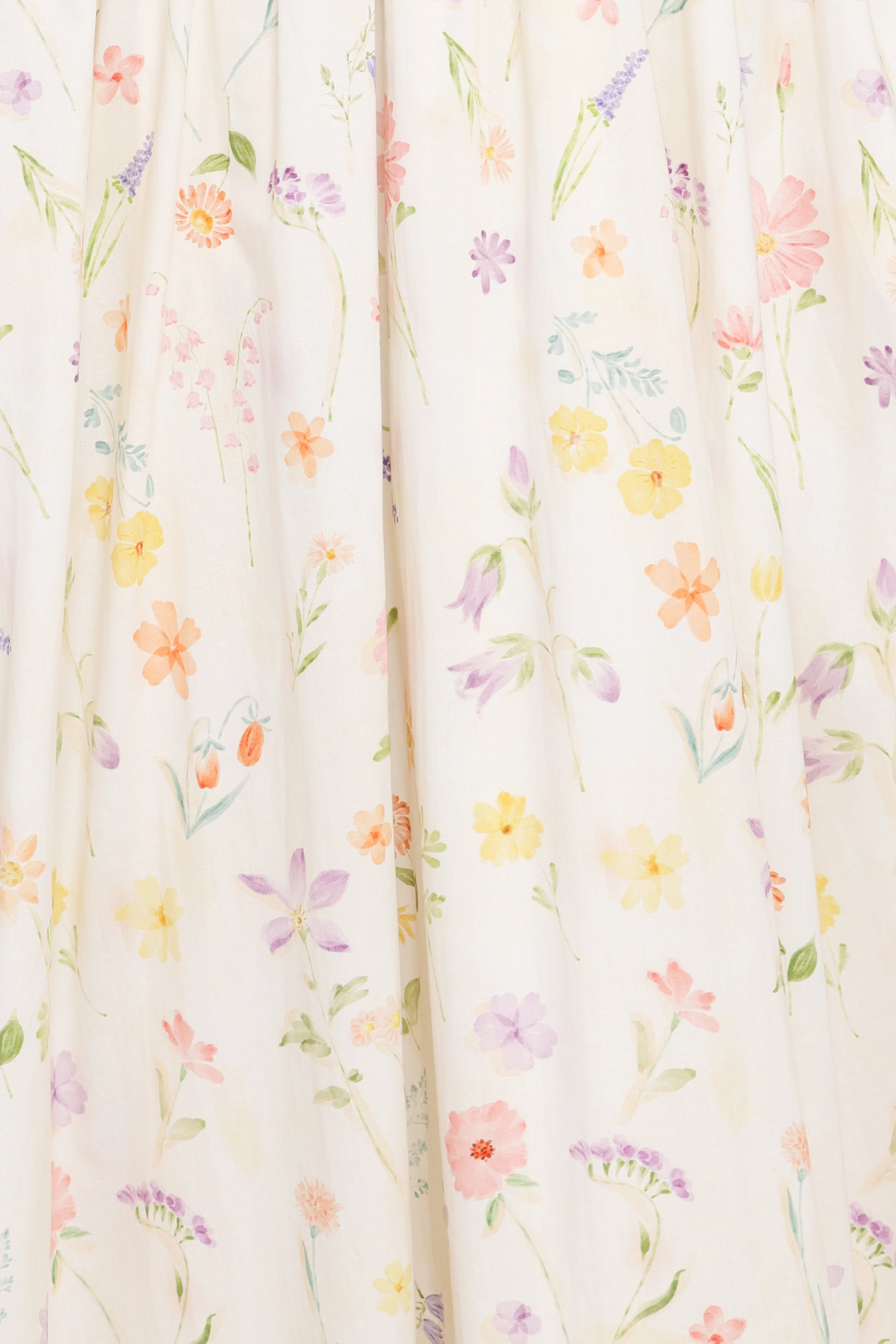 Katana Puff Sleeve Midi Dress Floral