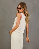 Darling Edge Knit Contrast Trim Top