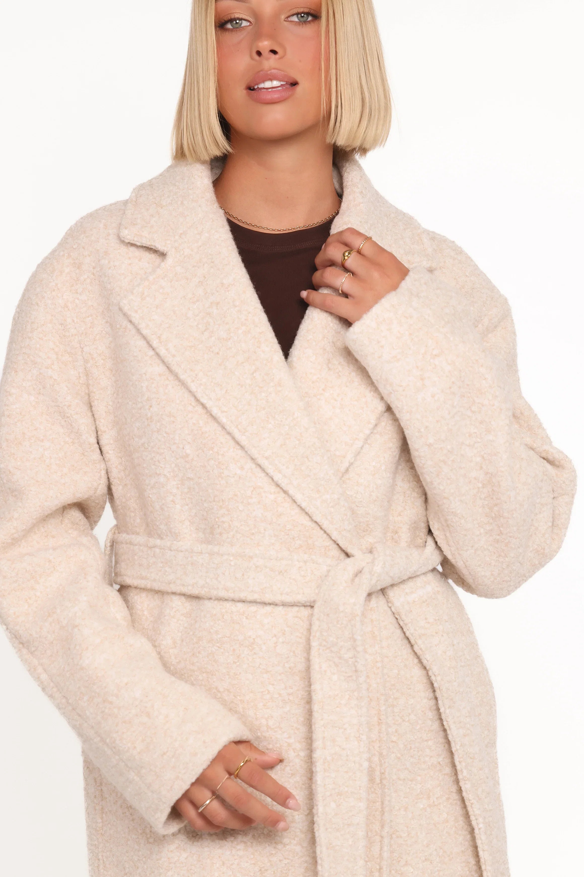 Goodie Shearling Coat Cream