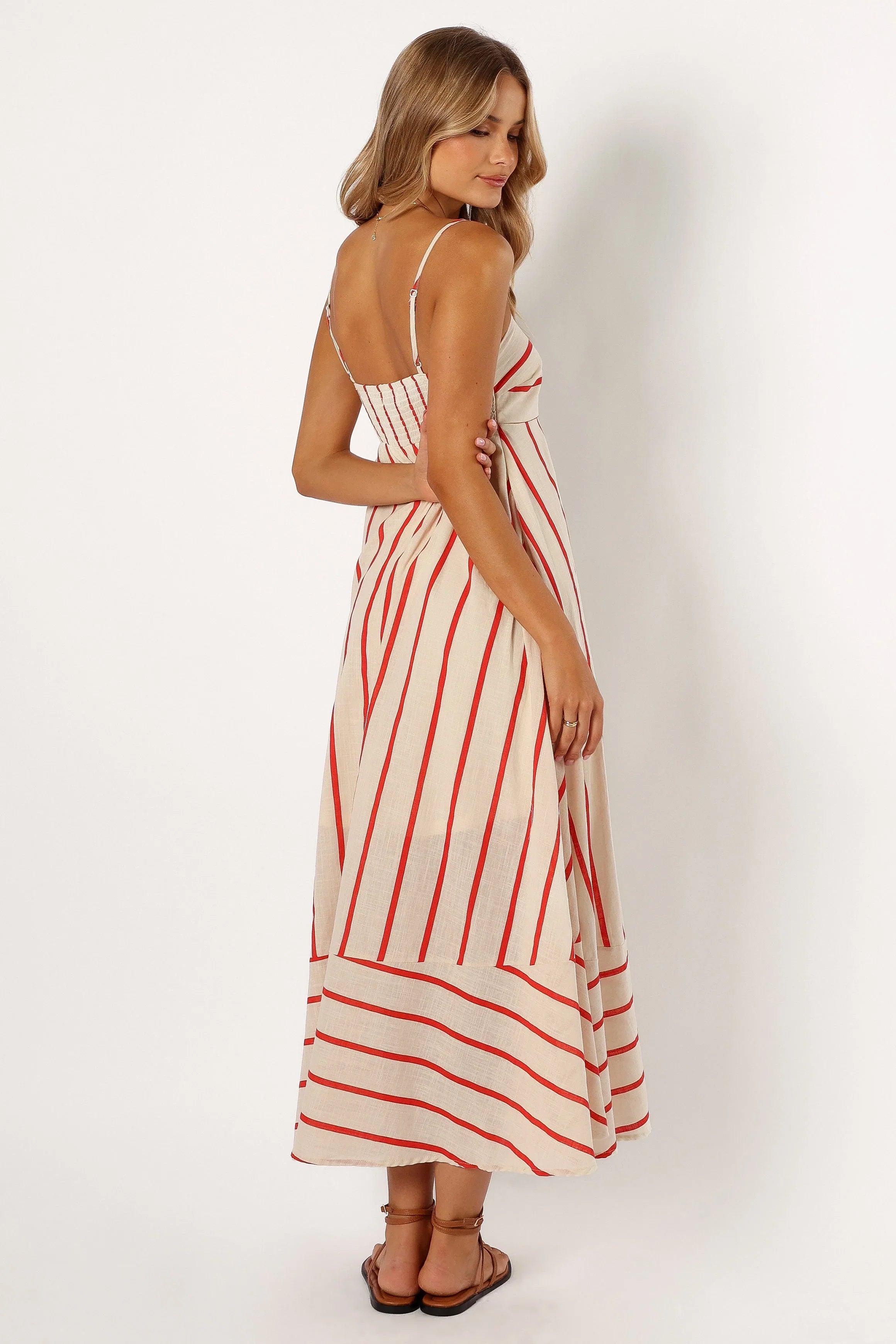 Brea Maxi Dress Cream Stripe