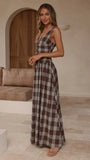 Sanya Maxi Dress Chocolate Check