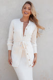 Charmelle Boucle Knit Cardigan Top White