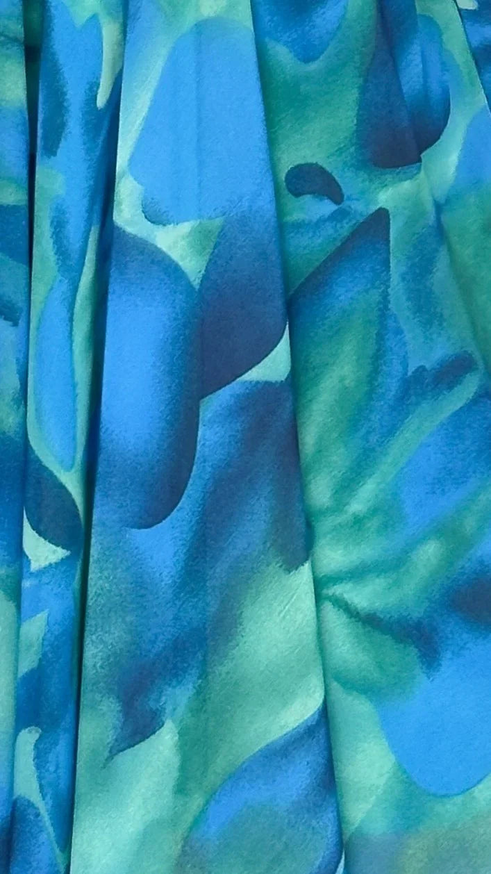 Xarissa Mini Dress Blue Green Print
