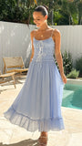 Halo Maxi Dress Blue White