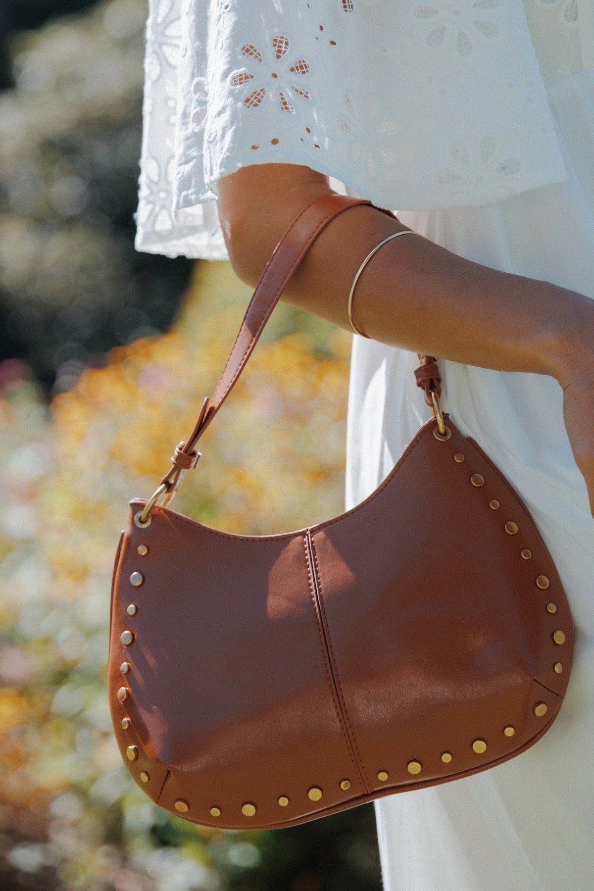 Celia Studded Bag Tan