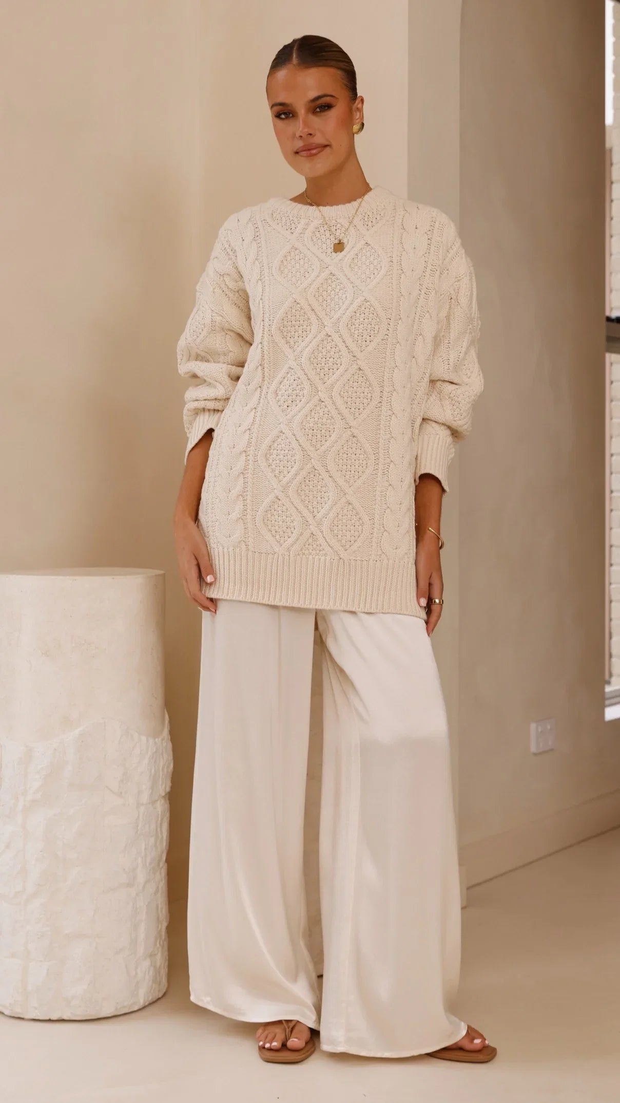 Luna Knit Sweater Cream