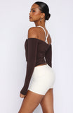 Mad For You Long Sleeve Top Dark Chocolate