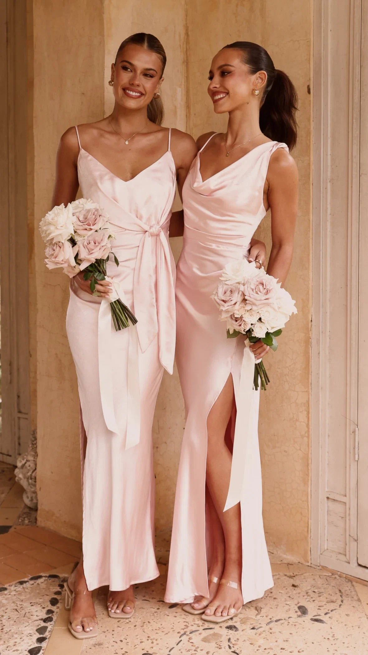 Iris Asymmetrical Maxi Dress Pink