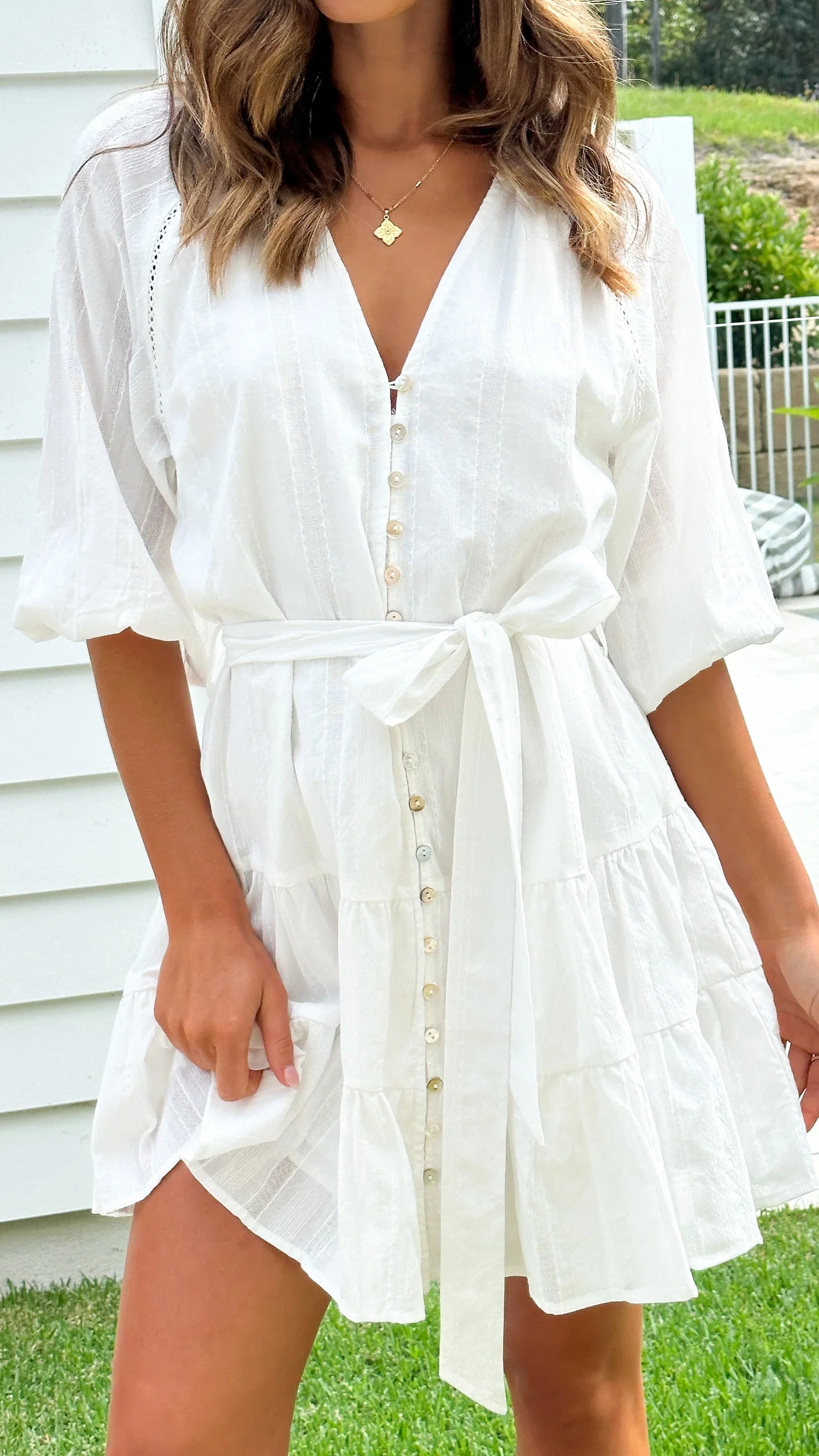 Sally Mini Dress White