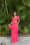 Addison Maxi Skirt Pink Tropics