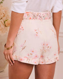 Whispered Spring Floral High Rise Shorts