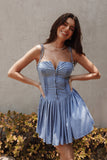 Ruby Mini Dress Blue