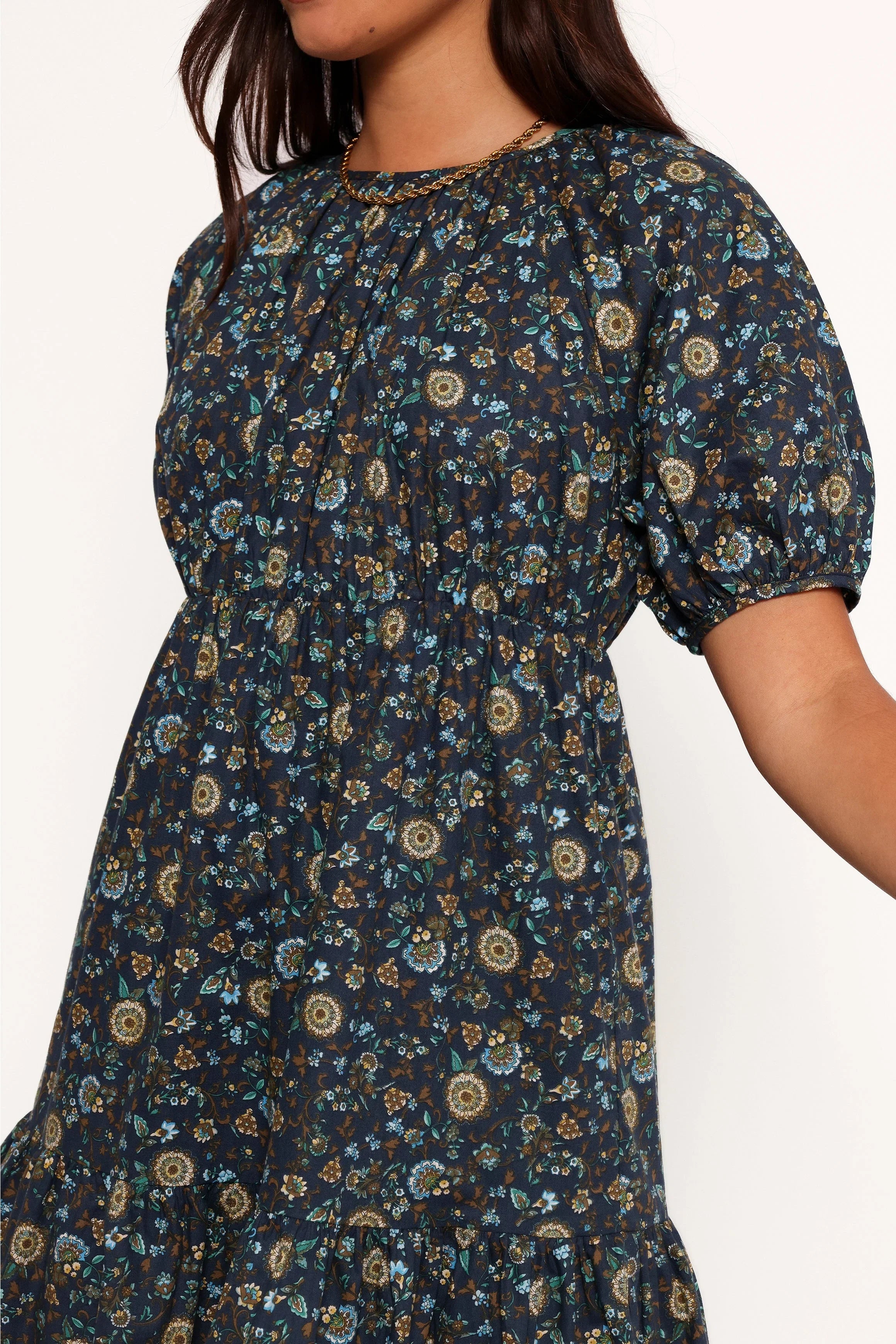 Tasmin Midi Dress Blue Floral