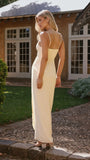 Charlotte Draped Maxi Dress Yellow