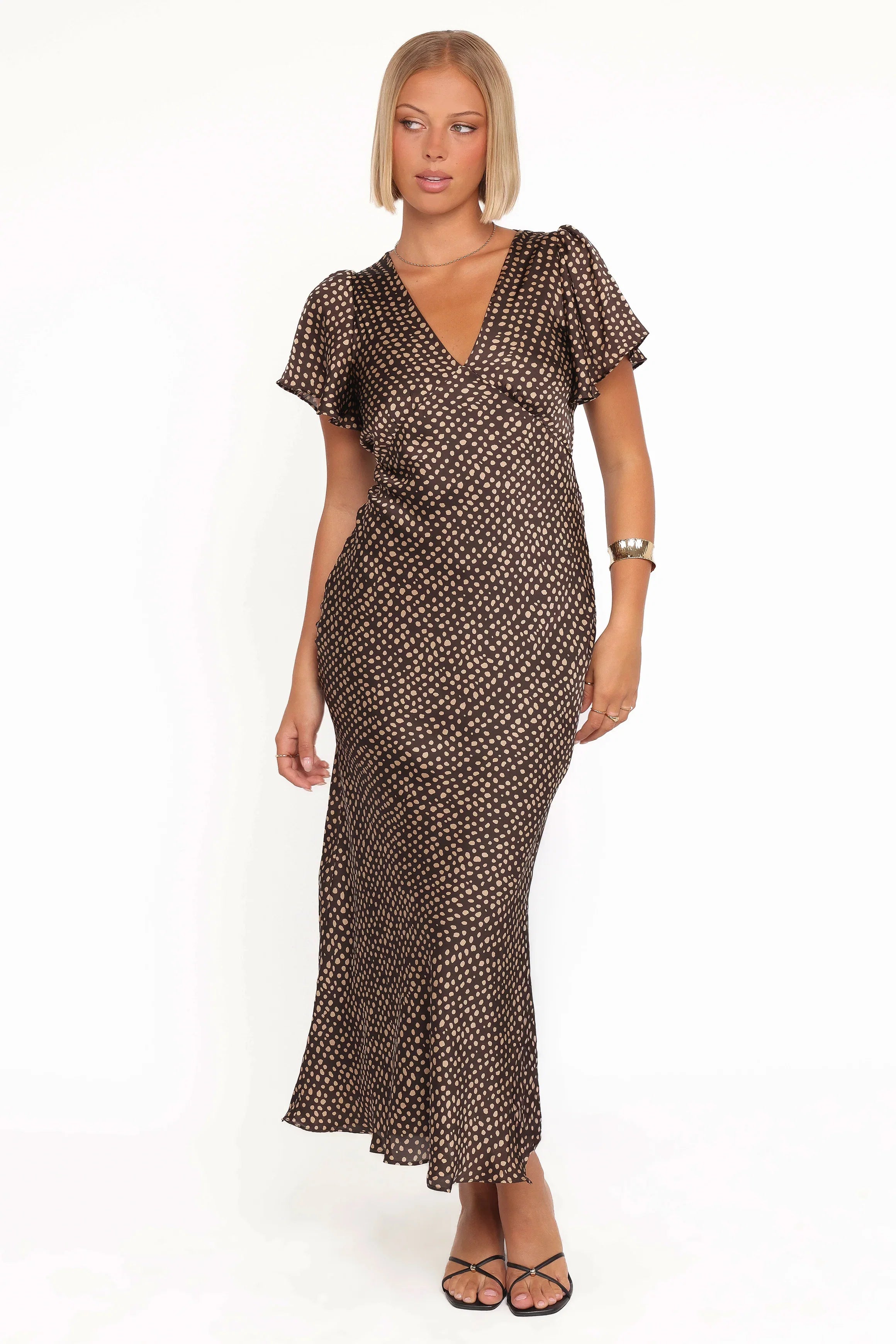 Flossy Maxi Dress Umber Taupe