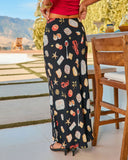 Coastal Fresh Novelty Print Maxi Skirt