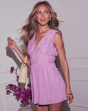 Elegant Muse Plisse Romper