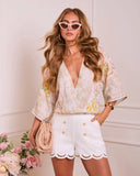Timeless Petal Floral Kimono Sleeve Top