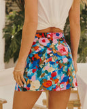 Roxane Abstract Print Wrap Skort