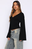 Nobodys Watching Long Sleeve Top Black