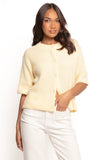 Miriam Short Sleeve Knit Top Yellow
