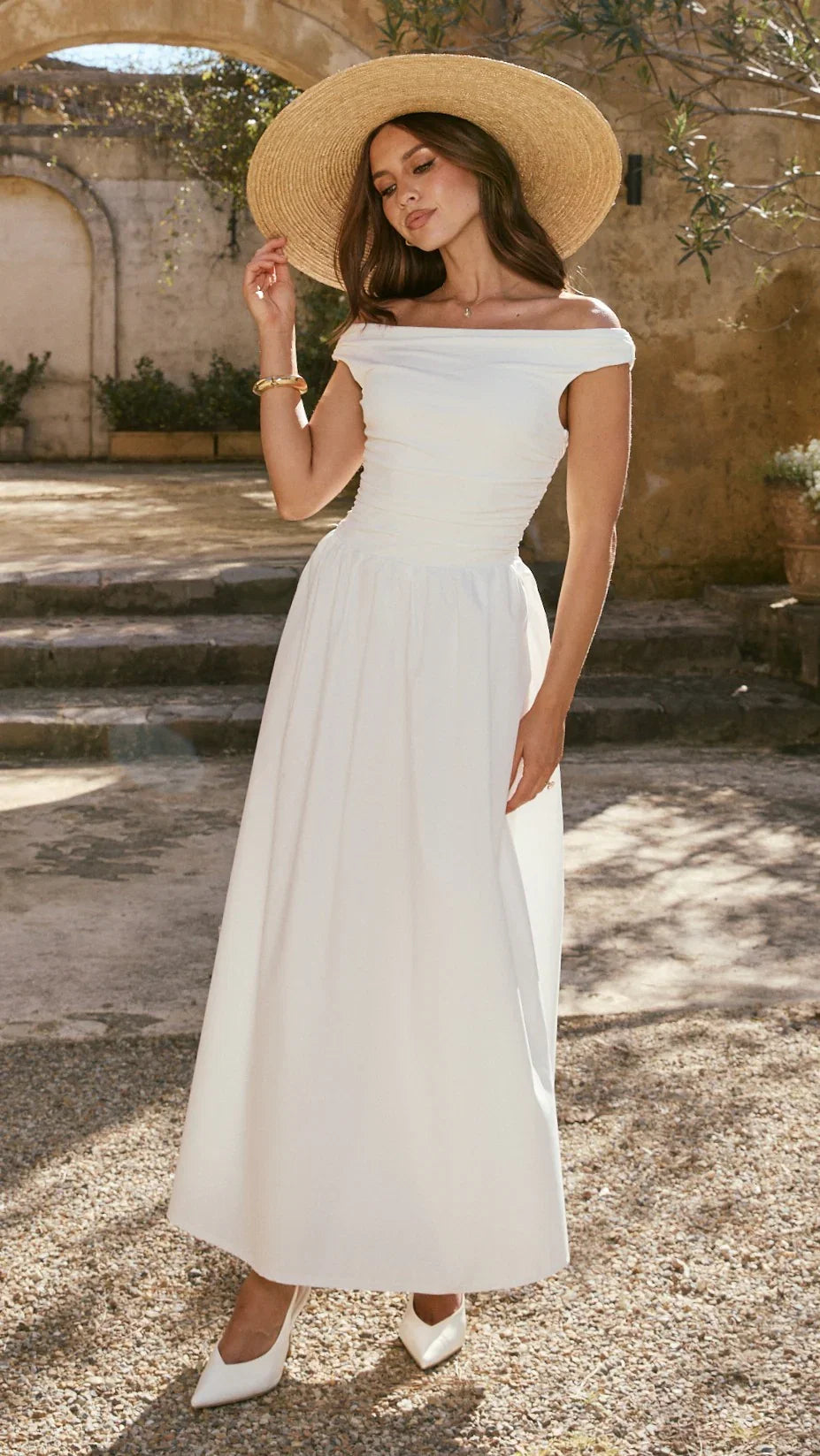 Immy Midi Dress White