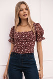 Lucie Top Burgundy Multi