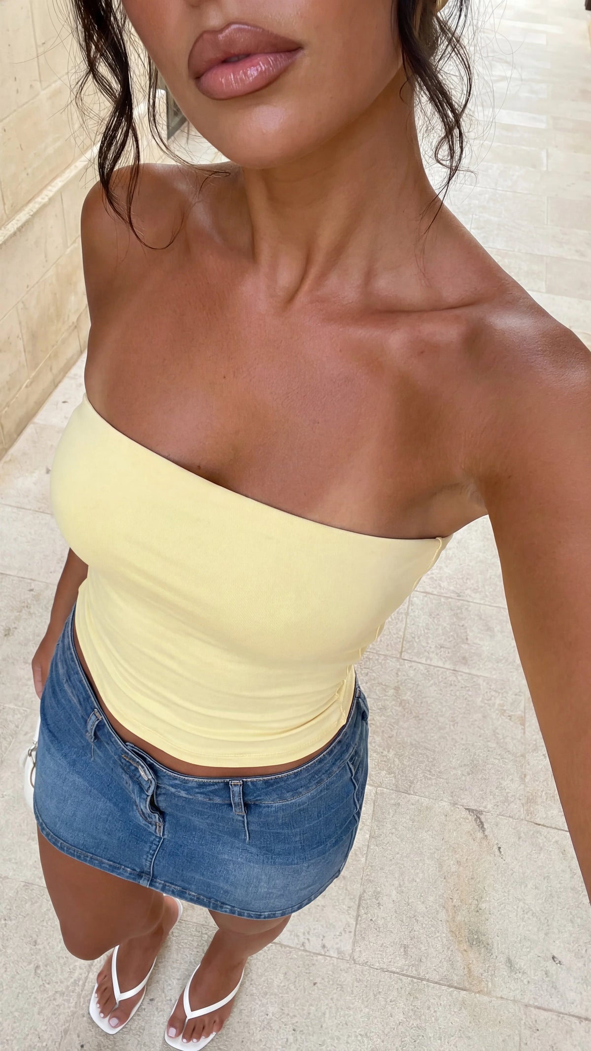 Arlie Tube Top Light Yellow
