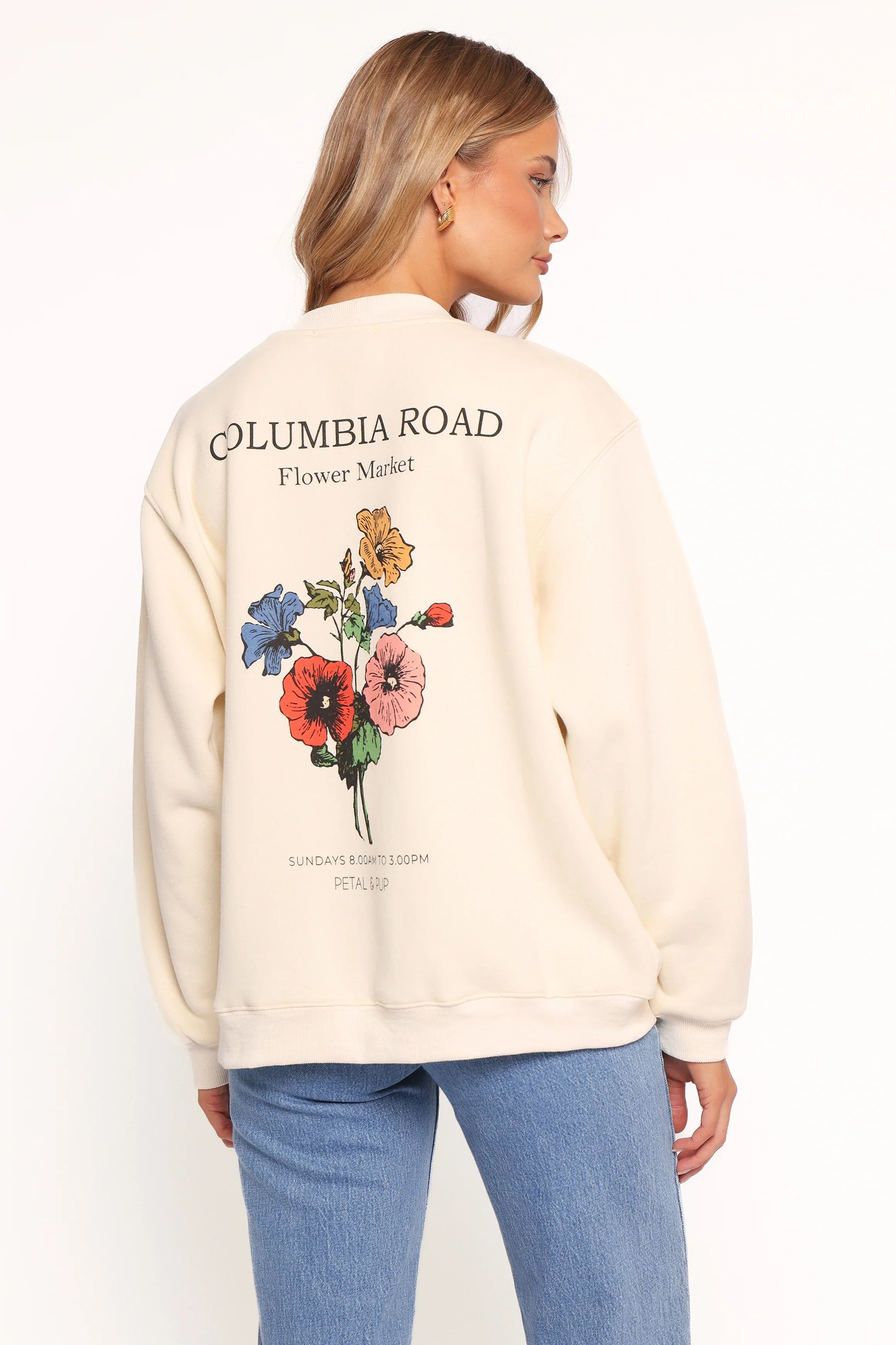 Flower Market Sweatshirt Cream
