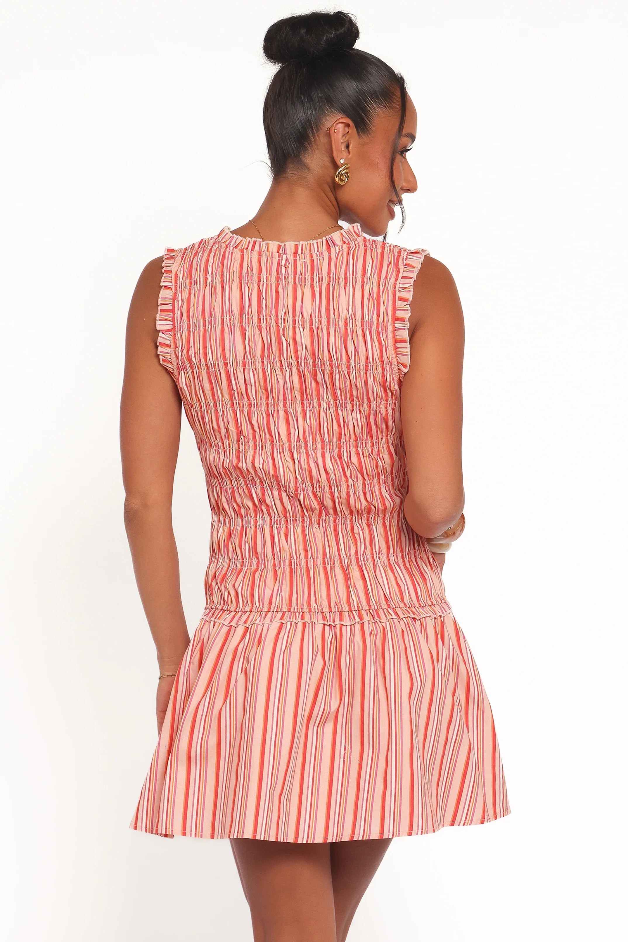 Leabrook Mini Dress Peach Stripe