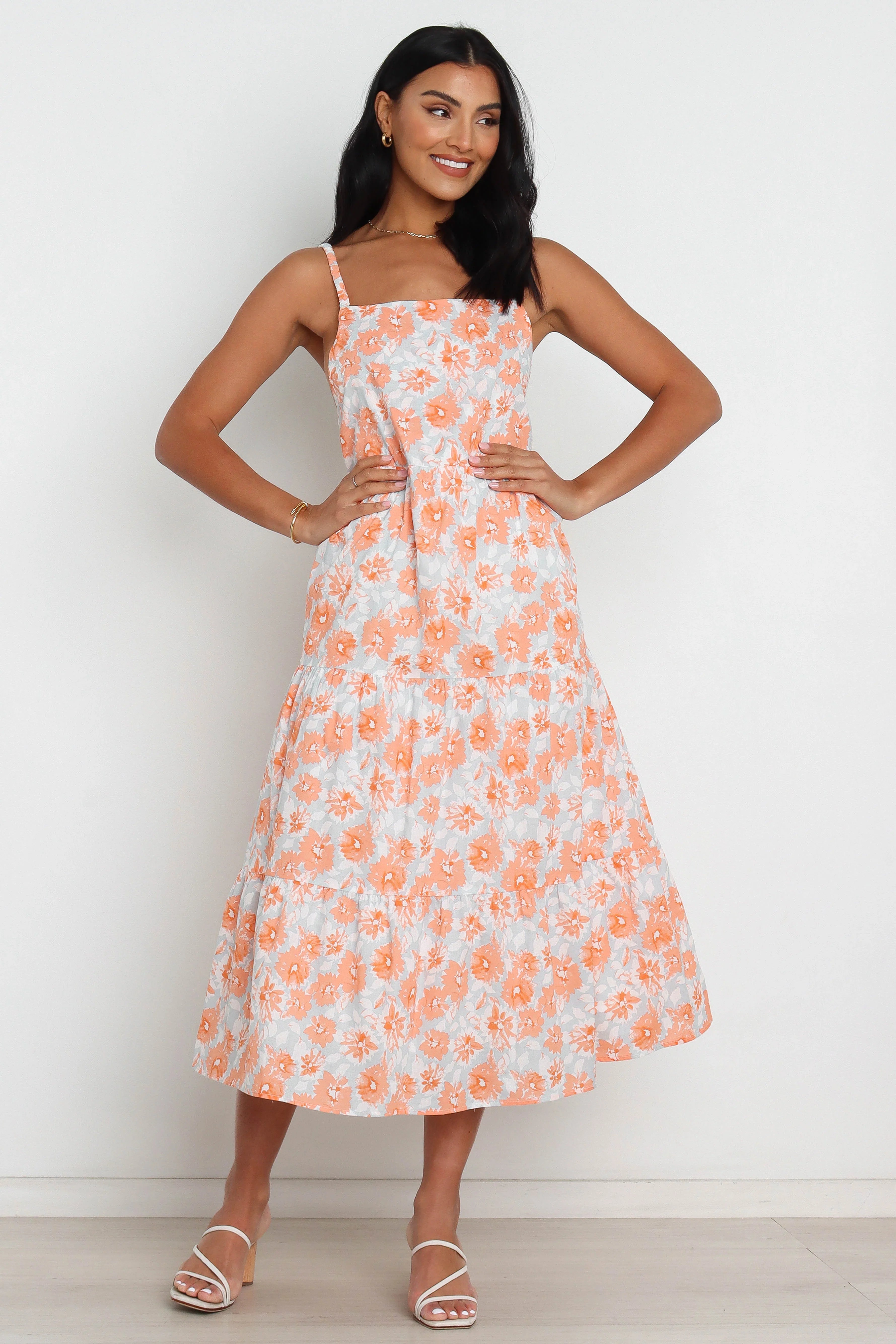 Tawo Dress Orange Floral