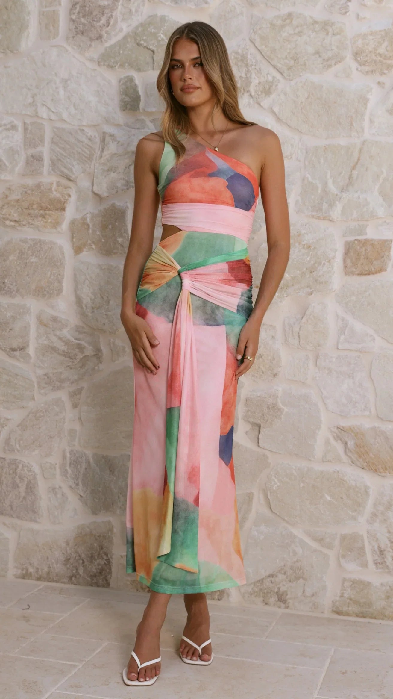 Kourt Maxi Dress Multi Abstract