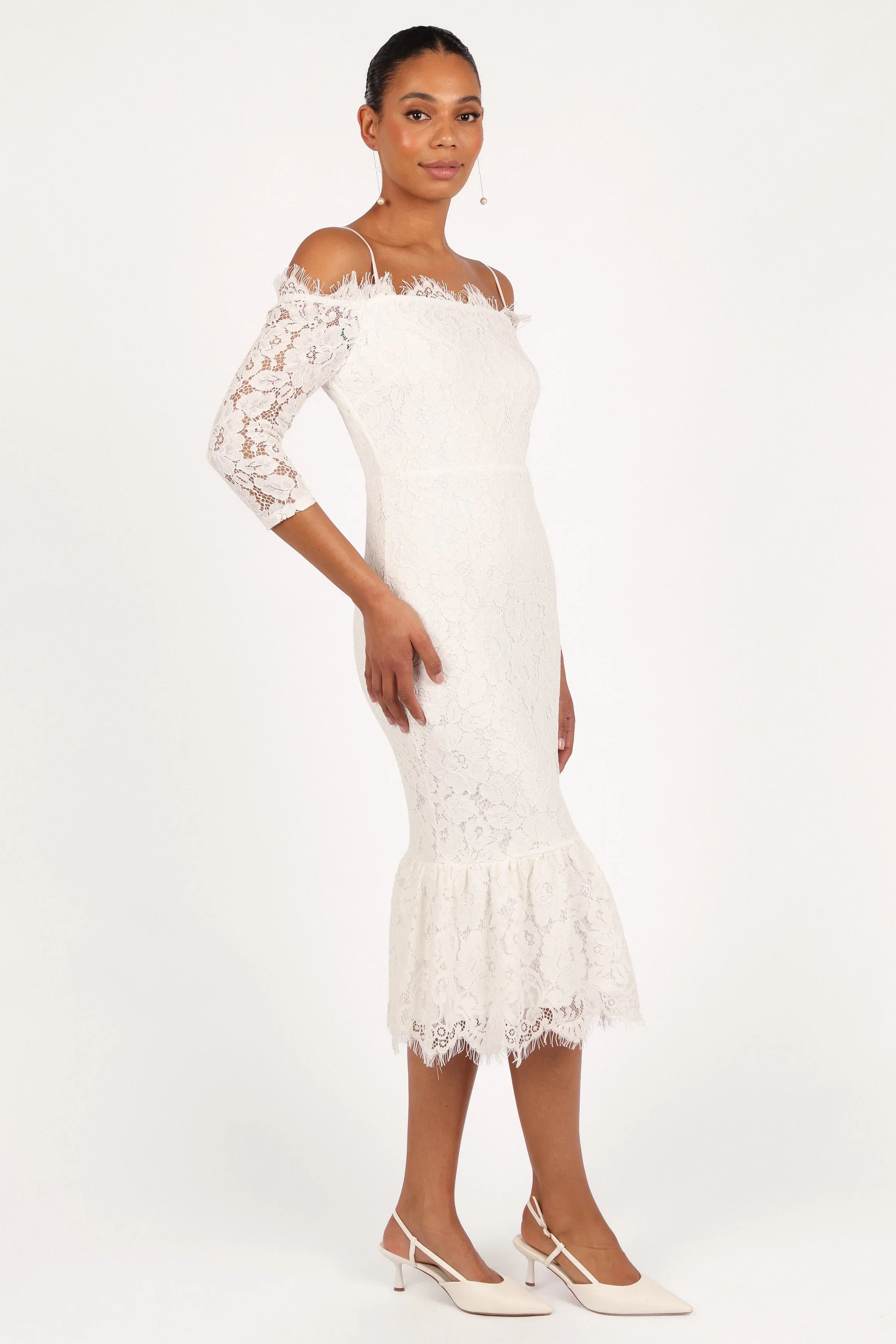 Lindy Midi Dress White