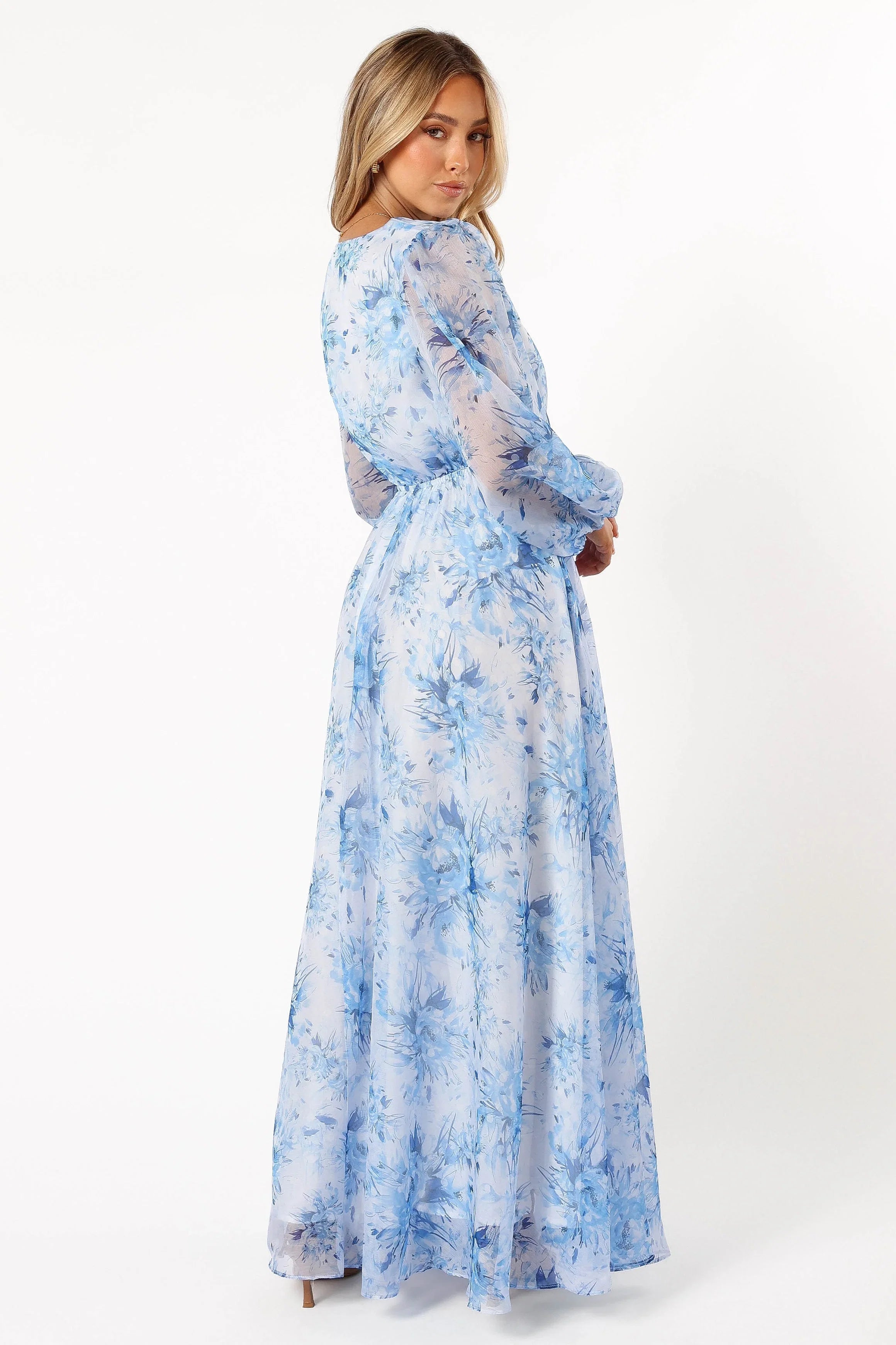Anisa Maxi Dress Blue Floral