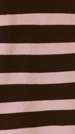 Jaeden Long Sleeve Top Shorts Set Pink Chocolate Stripe