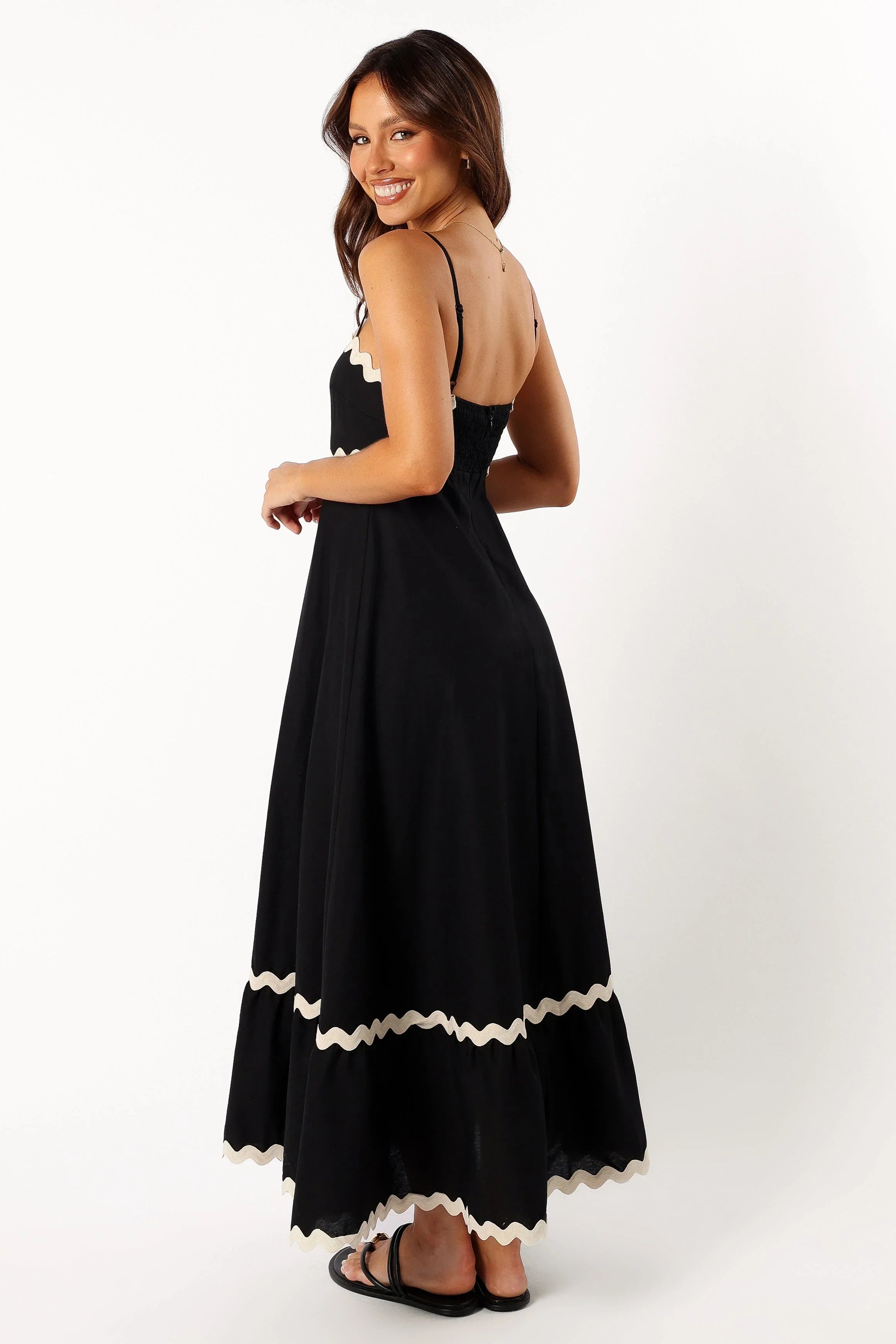 Yana Maxi Dress Black Cream