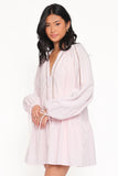 Hart Long Sleeve Mini Dress Pink