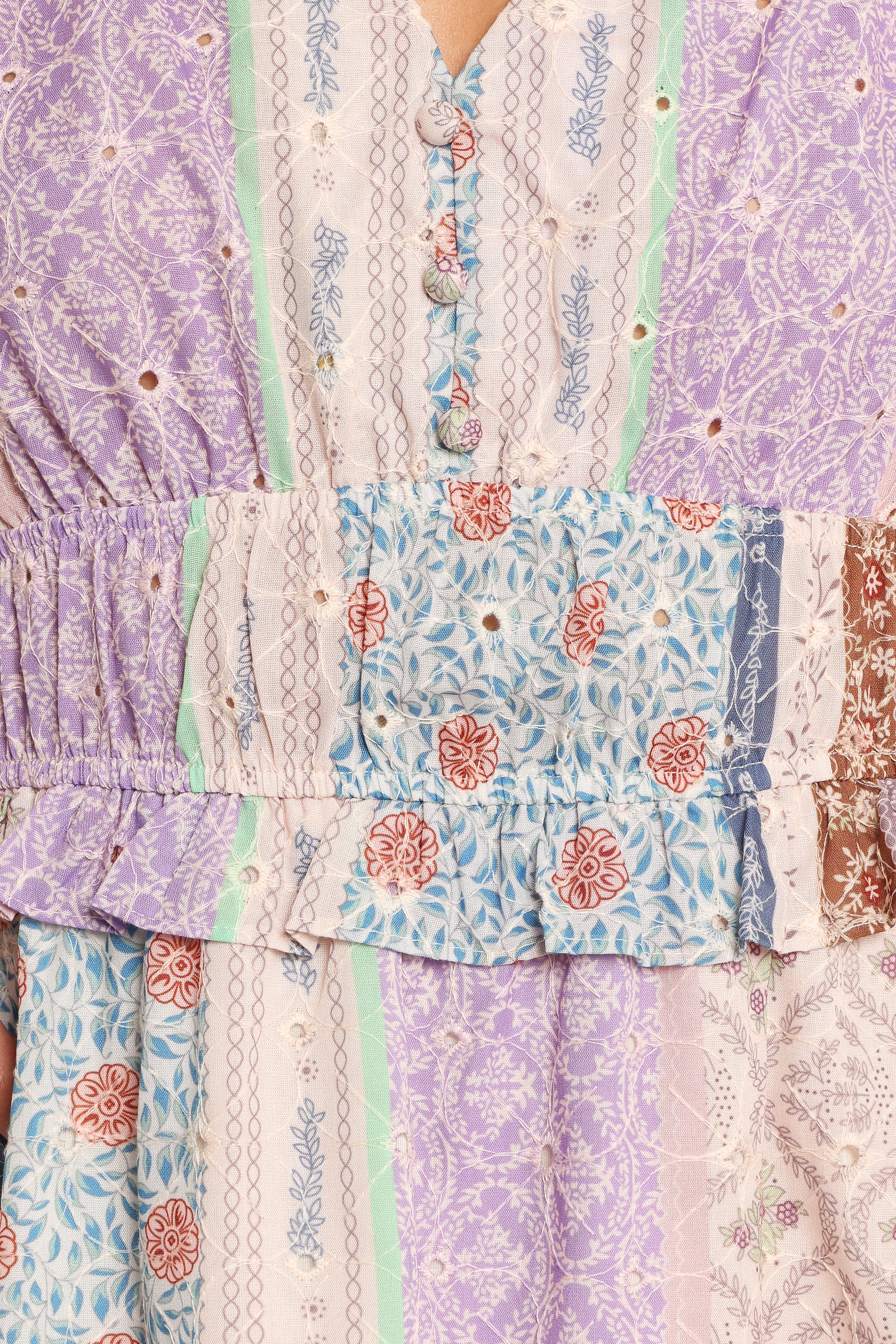 Verona Patchwork Midi Dress Botanic Multi