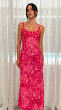 Margo Midi Dress Pink Floral