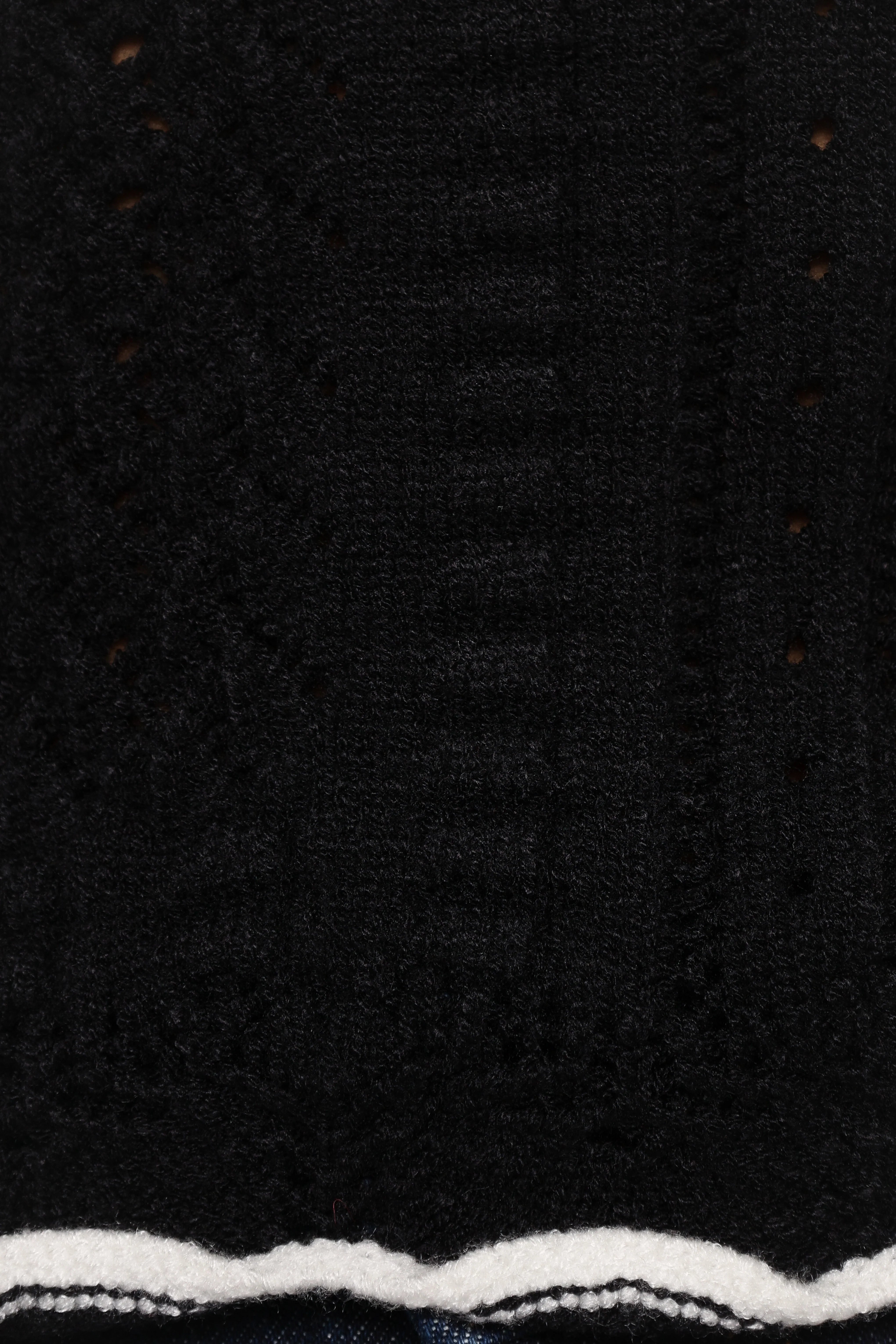 Abby Knit Top Black White