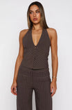 I Dont Compete Halter Top Chocolate