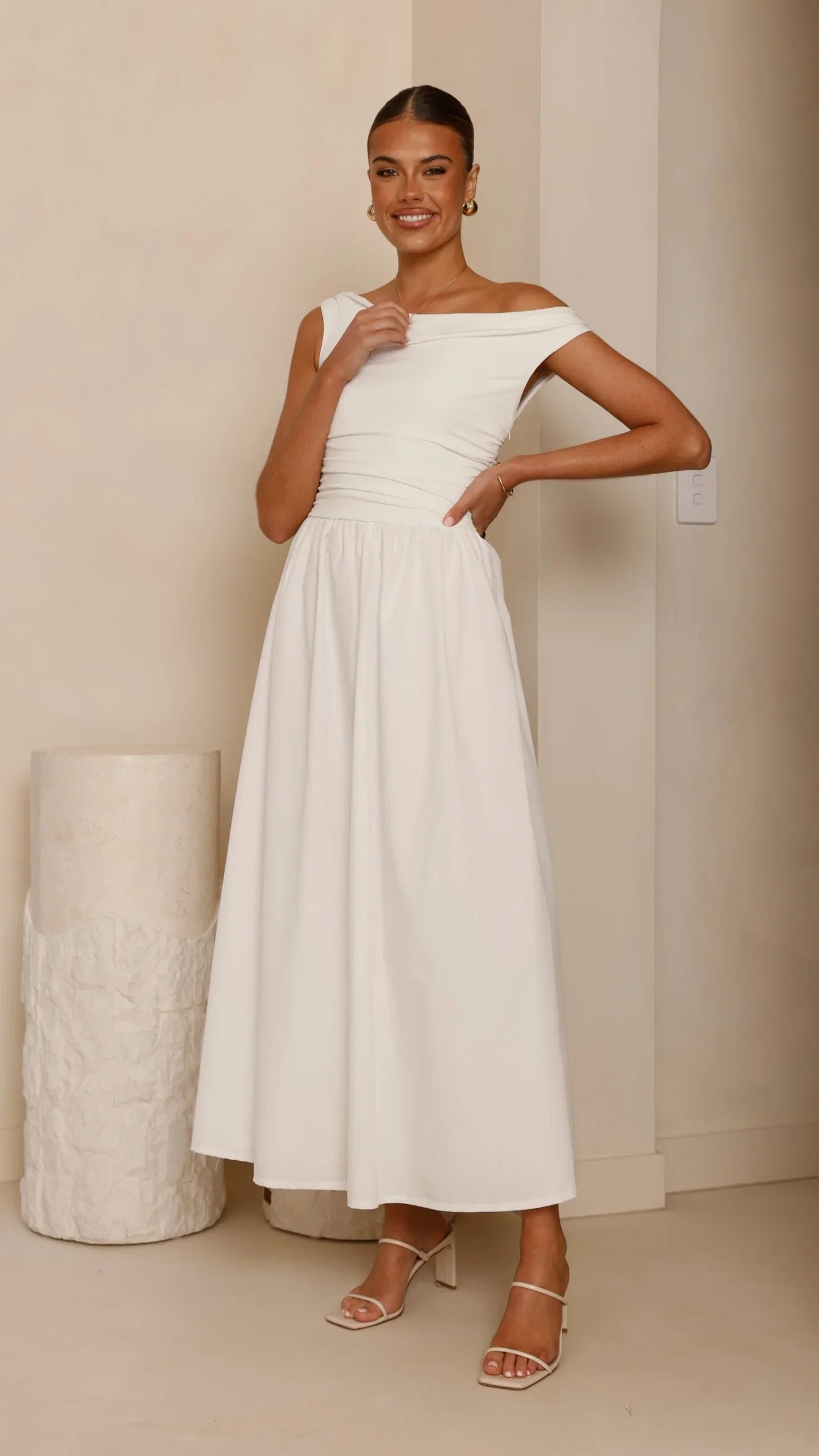 Immy Midi Dress White