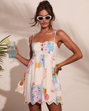 Summer Shore Novelty Print Mini Dress