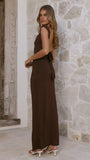 Sachio Maxi Dress Brown