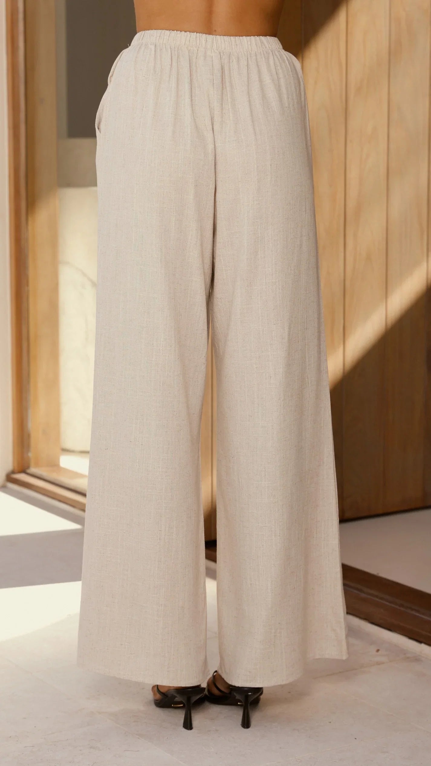 Kailani Strapless Top and Pants Set Oat