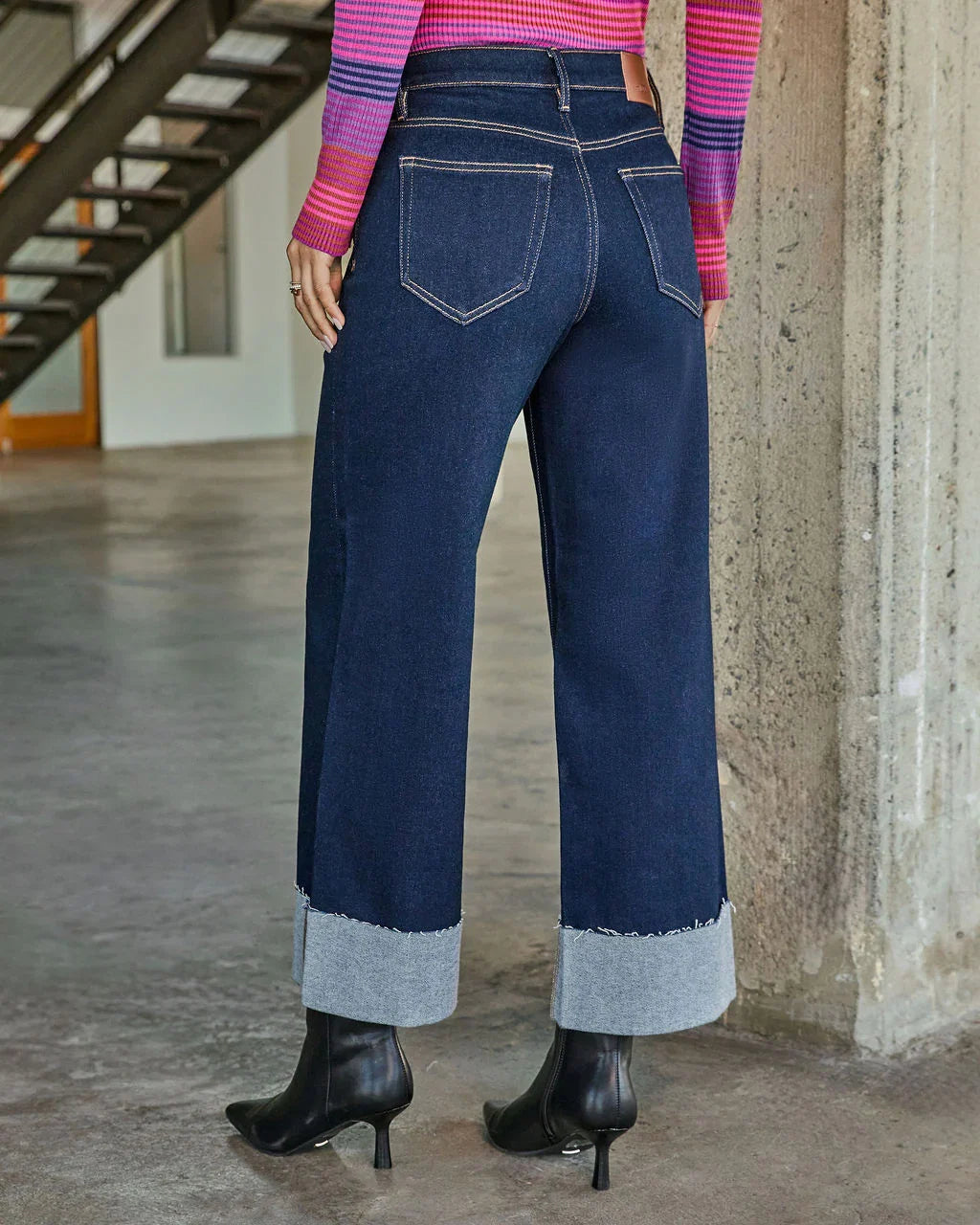 Alida Super Stretch High Rise Wide Leg Jeans